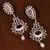 Gold Plated Black Stone Embellished American Diamond Earrings 216ED144