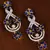 Gold Plated Sapphire Stone Embellished American Diamond Earrings 216ED146