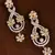 Gold Plated CZ Stone Embellished American Diamond Earrings 216ED149