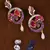 Gold Plated MultiColored Stone Embellished American Diamond Earrings 216ED159