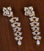 Gold Plated Stone Embellished American Diamond Earrings 216ED173