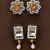 Gold Plated Stone Embellished American Diamond Earrings 216ED175