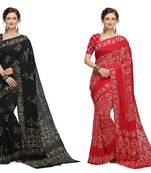 Iris Handloom Cotton Slub Zari Wex Batik Print saree