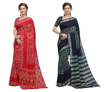 Iris Handloom Cotton Slub Zari Wex Batik Print saree 1