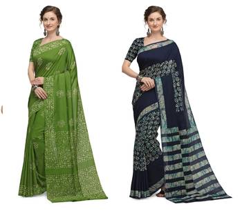 Iris Handloom Cotton Slub Zari Wex Batik Print saree 1
