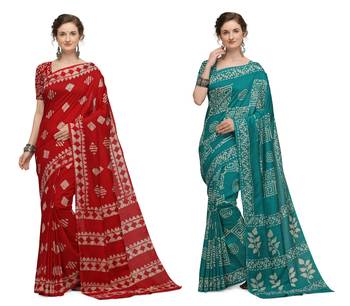 Iris Handloom Cotton Slub Zari Wex Batik Print saree 1