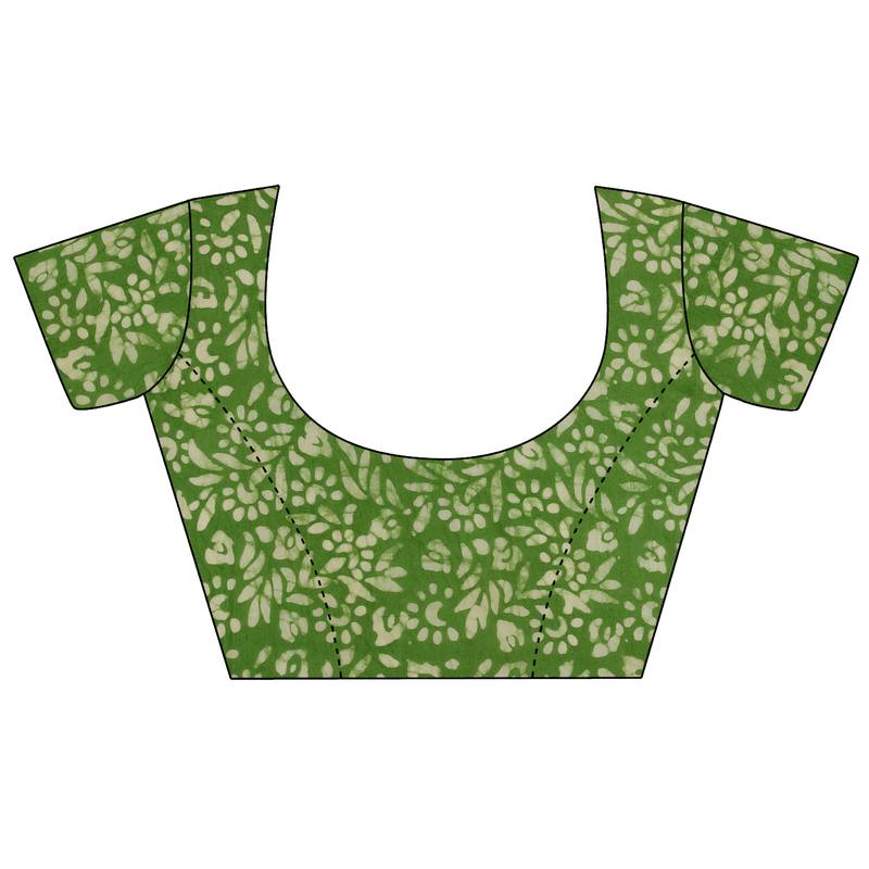 Iris Handloom Cotton Slub Zari Wex Batik Print saree