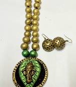 gree and antique gold Terracotta jewellery