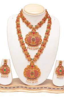 Bridal south Indian double necklace set