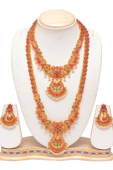 Bridal south Indian double necklace set
