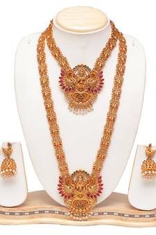 Bridal south Indian double necklace set