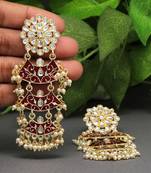 Maroon danglers-drops