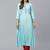 Women'S Rayon Embroidered A-Line Kurta (Sky Blue)