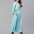 Women'S Rayon Embroidered A-Line Kurta (Sky Blue)
