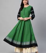 Women'S Cotton Slub Anarkali Kurta