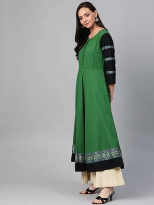 Women'S Cotton Slub Anarkali Kurta 2