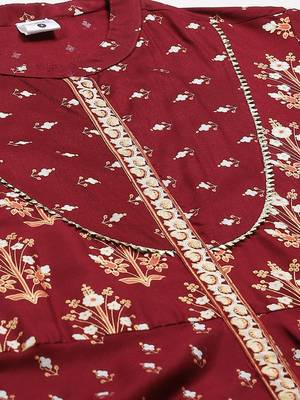 Women'S Rayon Floral Printed Anarkali Kurta 4