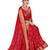 Red hand woven art silk Bandhani saree