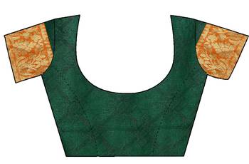 Rust hand woven art silk Bandhani saree 4