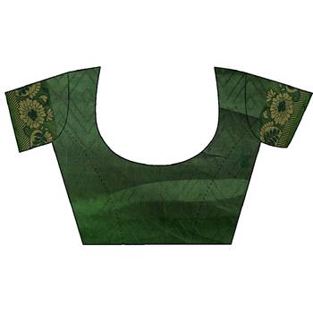 Mehendi hand woven art silk Bandhani saree 4