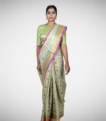 Pure munga silk banarasi jaal saree