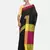 Black Plain Work Khadi Cotton Handloom Saree With Blouse