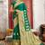 Green woven art silk saree with blouse