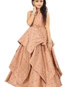 Kids Brown Gown Dress For Girls