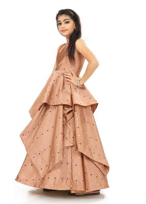 Kids Brown Gown Dress For Girls 2