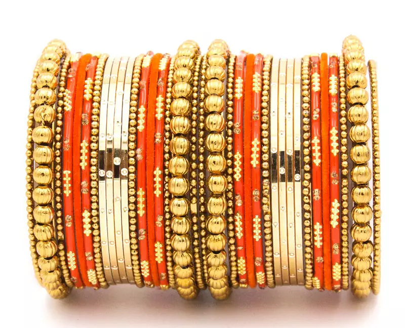 Orange bangles-and-bracelets