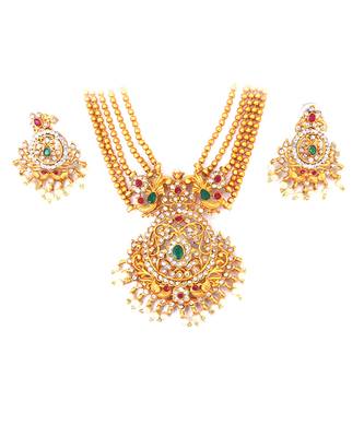 Antique Gold Necklace Set For Women 4