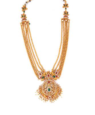 Antique Gold Necklace Set For Women 5