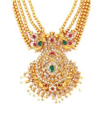 Antique Gold Necklace Set For Women 6