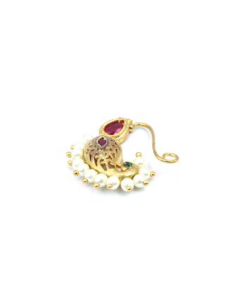Maharashtrian Traditional Peacock Nath Nose Ring for Women & Girls 4