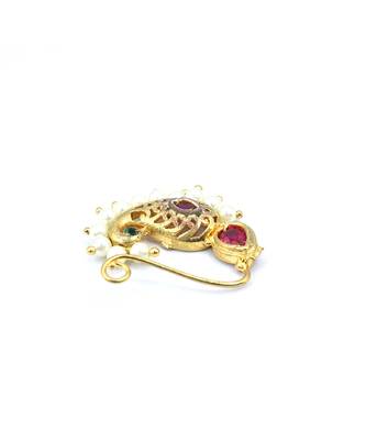 Maharashtrian Traditional Peacock Nath Nose Ring for Women & Girls 5