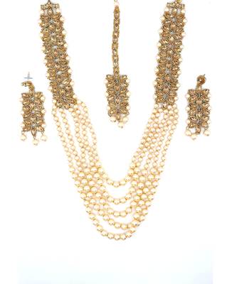 Off White Kundan Necklace Sets 5