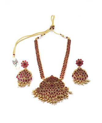 Red Stone Kemp Necklace Set 4