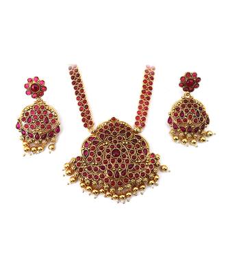 Red Stone Kemp Necklace Set 5