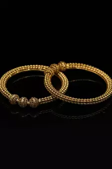 Gold Plated South Traditional Design bangle Set of 2
