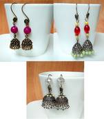 Bronze agate jhumkas