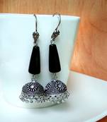 Black agate jhumkas