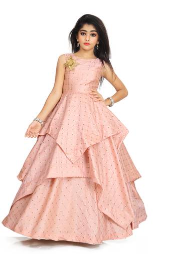 Kids Pink Gown For Dress