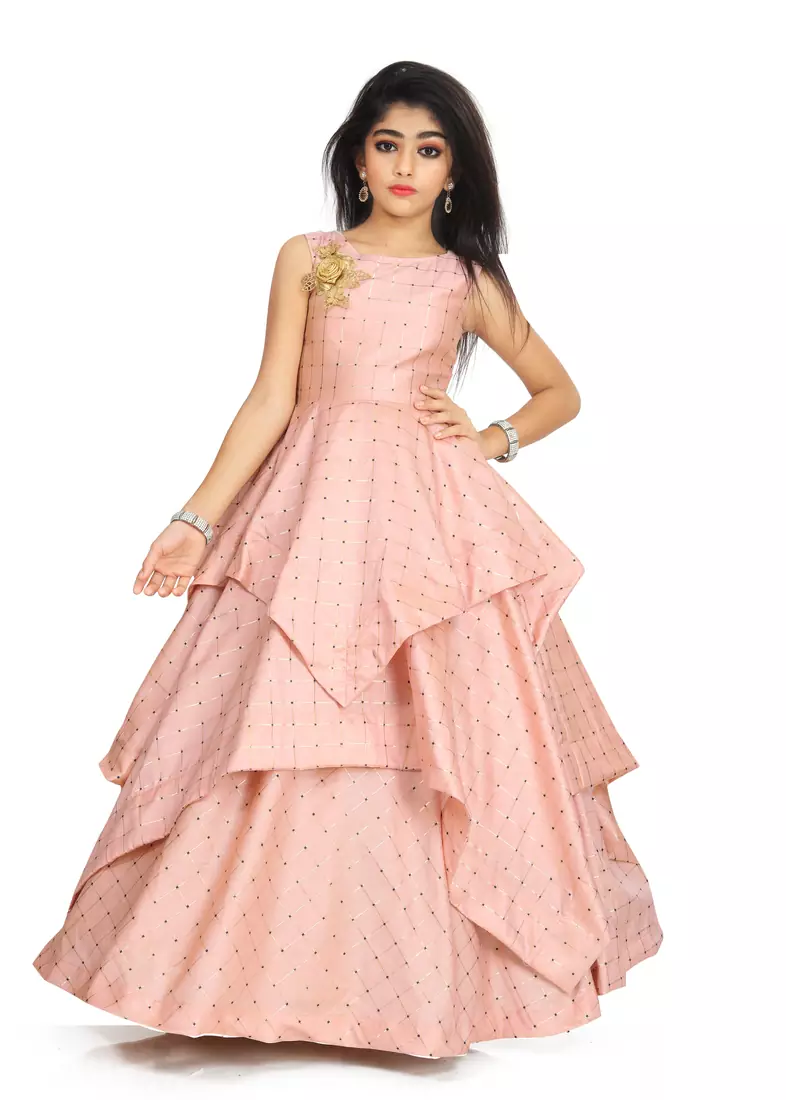 Kids Pink Gown For Dress