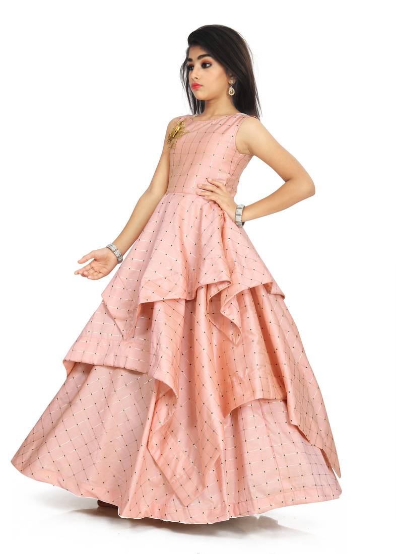 Kids Pink Gown For Dress