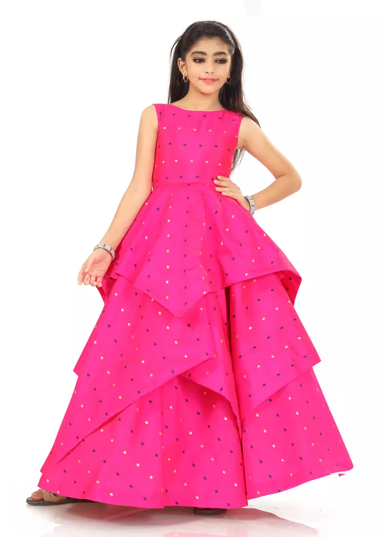 Girls Rani Pink Gown Dress 