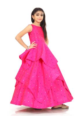 Girls Rani Pink Gown Dress  2