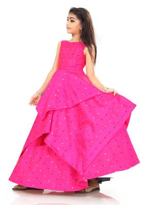 Girls Rani Pink Gown Dress  3