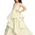 Kids White Cotton Silk Gown Dress 