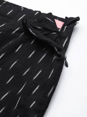 Black plain cotton trousers 5