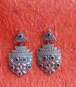 Indian Tradional Hand crafted silver look alike Brass Earrings for Women & Girls